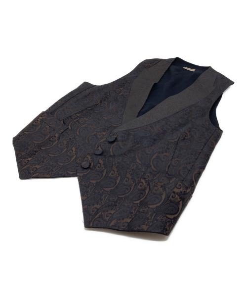 BOTTEGA VENETA（ボッテガベネタ）BOTTEGA VENETA (ボッテガベネタ) ペイズリー柄ベスト ブラウン サイズ:48の古着・服飾アイテム