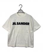 JIL SANDERジルサンダー）の古着「プリントロゴ入りコットンジャージーTシャツ」｜ベージュ