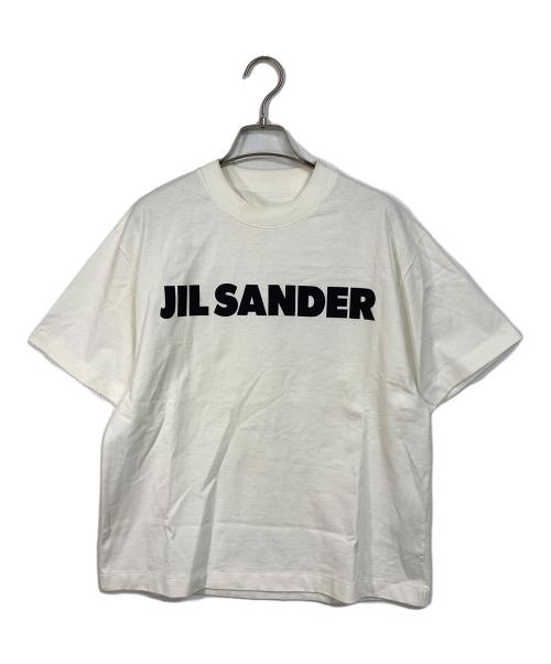 JIL SANDER（ジルサンダー）JIL SANDER (ジルサンダー) プリントロゴ入りコットンジャージーTシャツ ベージュ サイズ:XSの古着・服飾アイテム