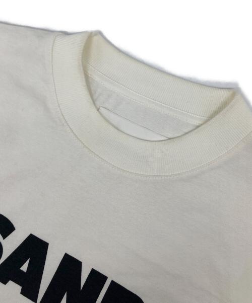 JIL SANDER（ジルサンダー）JIL SANDER (ジルサンダー) プリントロゴ入りコットンジャージーTシャツ ベージュ サイズ:XSの古着・服飾アイテム