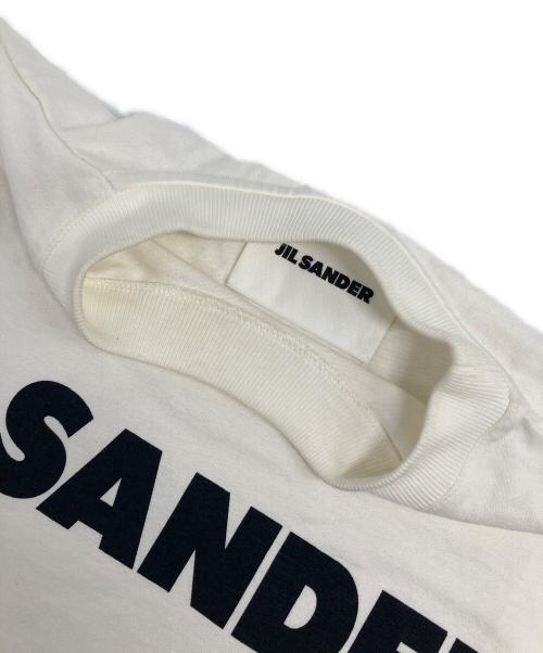 JIL SANDER（ジルサンダー）JIL SANDER (ジルサンダー) プリントロゴ入りコットンジャージーTシャツ ベージュ サイズ:XSの古着・服飾アイテム