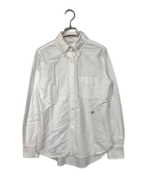 MADISON BLUE（マディソンブルー）MADISON BLUE (マディソンブルー) ロングスリーブ メッセージシャツ ホワイト サイズ:０２の古着・服飾アイテム