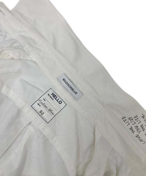 MADISON BLUE（マディソンブルー）MADISON BLUE (マディソンブルー) ロングスリーブ メッセージシャツ ホワイト サイズ:０２の古着・服飾アイテム