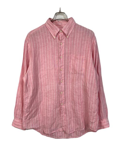 BROOKS BROTHERS（ブルックスブラザーズ）BROOKS BROTHERS (ブルックスブラザーズ) リネンボタンダウンシャツ ピンク サイズ:Lの古着・服飾アイテム