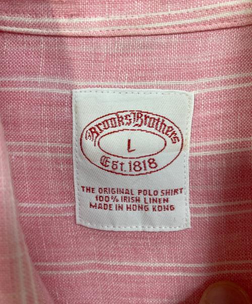 BROOKS BROTHERS（ブルックスブラザーズ）BROOKS BROTHERS (ブルックスブラザーズ) リネンボタンダウンシャツ ピンク サイズ:Lの古着・服飾アイテム