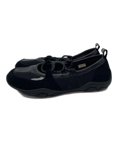 rockyfish watherwear（ロックフィッシュウェザーウェア）rockyfish watherwear (ロックフィッシュウェザーウェア) NICOLE WEAVING LACEUP SNEAKERS ブラック サイズ:5の古着・服飾アイテム