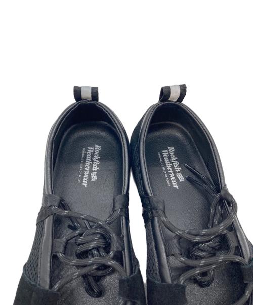 rockyfish watherwear（ロックフィッシュウェザーウェア）rockyfish watherwear (ロックフィッシュウェザーウェア) NICOLE WEAVING LACEUP SNEAKERS ブラック サイズ:5の古着・服飾アイテム