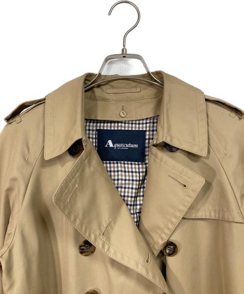 Aquascutum（アクアスキュータム）Aquascutum (アクアスキュータム) トレンチコート　アウター　日本製 ベージュ サイズ:10の古着・服飾アイテム