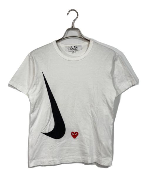 PLAY COMME des GARCONS（プレイコムデギャルソン）PLAY COMME des GARCONS (プレイコムデギャルソン) プリントTシャツ ホワイト サイズ:Mの古着・服飾アイテム