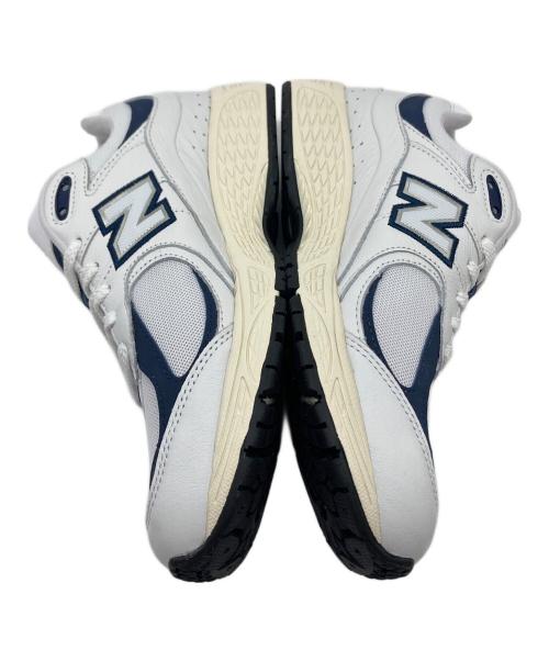 NEW BALANCE（ニューバランス）NEW BALANCE (ニューバランス) ローカットスニーカー ホワイト×ネイビー サイズ:US 7の古着・服飾アイテム