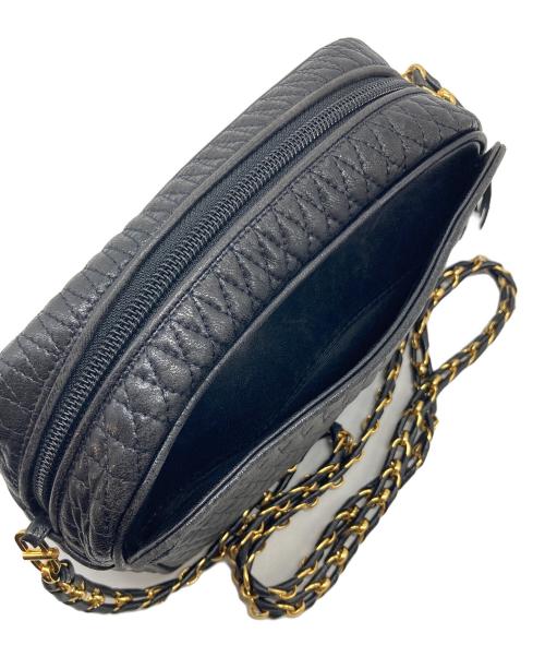 BALLY（バリー）BALLY (バリー) キルティング チェーン ショルダーバッグ　ミニバッグ　セレモニー ブラックの古着・服飾アイテム
