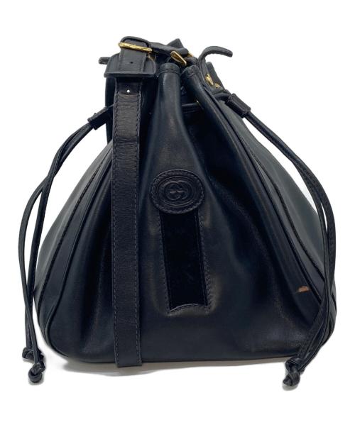 GUCCI（グッチ）GUCCI (グッチ) 巾着ショルダーバッグ ブラック サイズ:実寸参照の古着・服飾アイテム