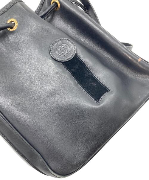 GUCCI（グッチ）GUCCI (グッチ) 巾着ショルダーバッグ ブラック サイズ:実寸参照の古着・服飾アイテム