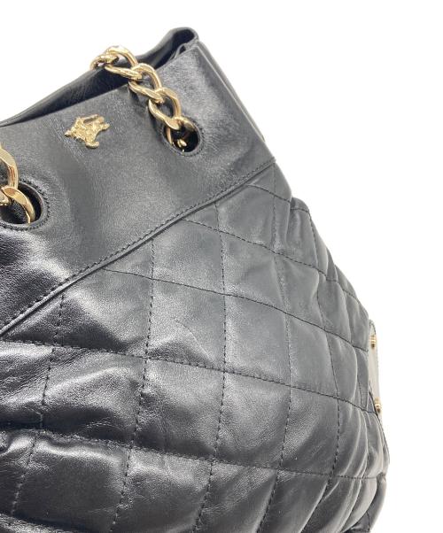 BURBERRY（バーバリー）BURBERRY (バーバリー) キルティングチェーンレザーバッグ　イタリア製 ブラック サイズ:実寸参照の古着・服飾アイテム