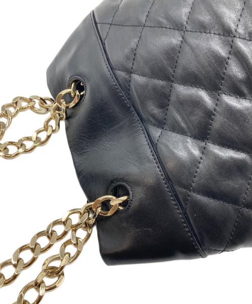 BURBERRY（バーバリー）BURBERRY (バーバリー) キルティングチェーンレザーバッグ　イタリア製 ブラック サイズ:実寸参照の古着・服飾アイテム
