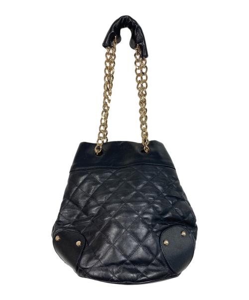 BURBERRY（バーバリー）BURBERRY (バーバリー) キルティングチェーンレザーバッグ　イタリア製 ブラック サイズ:実寸参照の古着・服飾アイテム
