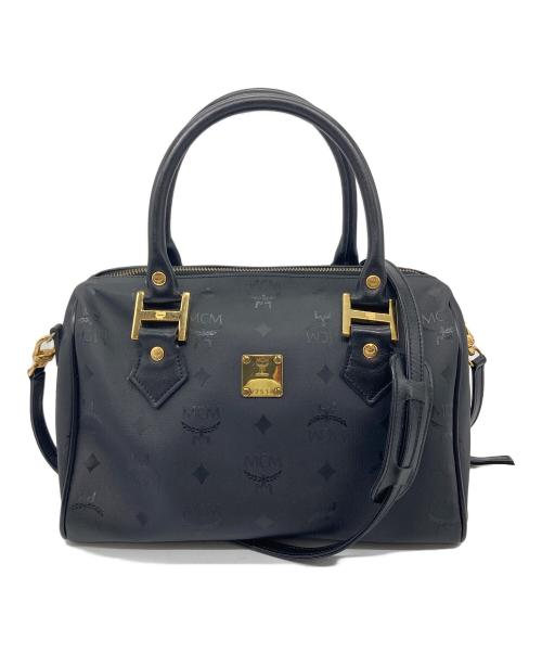 MCM（エムシーエム）MCM (エムシーエム) ミニボストンバッグ　2WAYバッグ　ハンドバッグ　ショルダーバッグ ブラック サイズ:実寸参照の古着・服飾アイテム