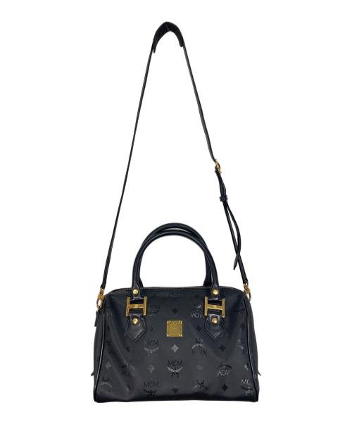 MCM（エムシーエム）MCM (エムシーエム) ミニボストンバッグ　2WAYバッグ　ハンドバッグ　ショルダーバッグ ブラック サイズ:実寸参照の古着・服飾アイテム