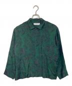 TOGA PULLAトーガ プルラ）の古着「Inner print shirt  インナープリントシャツ　総柄　日本製」｜グリーン