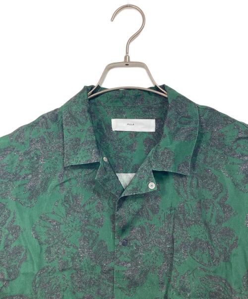 TOGA PULLA（トーガ プルラ）TOGA PULLA (トーガ プルラ) Inner print shirt  インナープリントシャツ　総柄　日本製 グリーン サイズ:36の古着・服飾アイテム