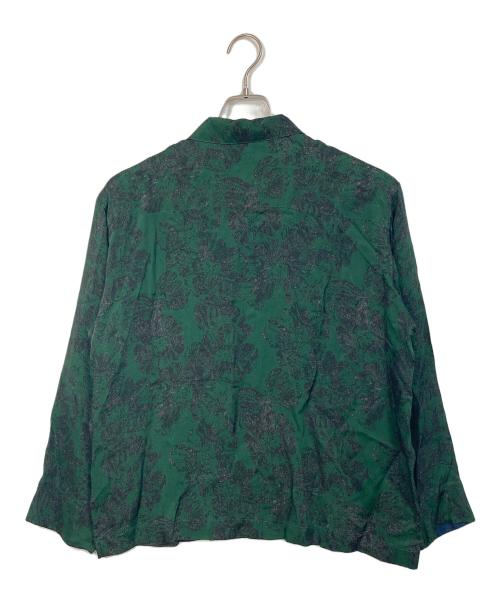 TOGA PULLA（トーガ プルラ）TOGA PULLA (トーガ プルラ) Inner print shirt  インナープリントシャツ　総柄　日本製 グリーン サイズ:36の古着・服飾アイテム