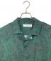 TOGA PULLA (トーガ プルラ) Inner print shirt  インナープリントシャツ　総柄　日本製 グリーン サイズ:36：6000円