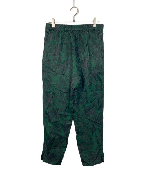 TOGA PULLA（トーガ プルラ）TOGA PULLA (トーガ プルラ) Inner Print Pants  インナープリントパンツ  イージーパンツ　総柄　日本製 グリーン サイズ:36の古着・服飾アイテム