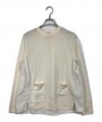 MONCLERモンクレール）の古着「GIROCOLLO TRICOT 異素材ドッキングニット　トルコ製」｜アイボリー
