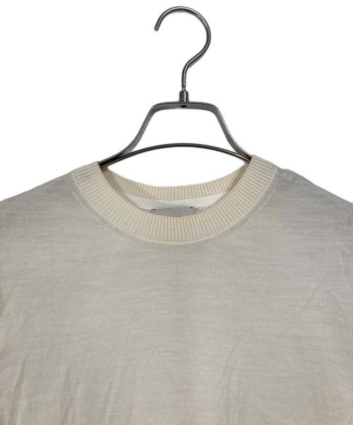 MONCLER（モンクレール）MONCLER (モンクレール) GIROCOLLO TRICOT 異素材ドッキングニット　トルコ製 アイボリー サイズ:Sの古着・服飾アイテム