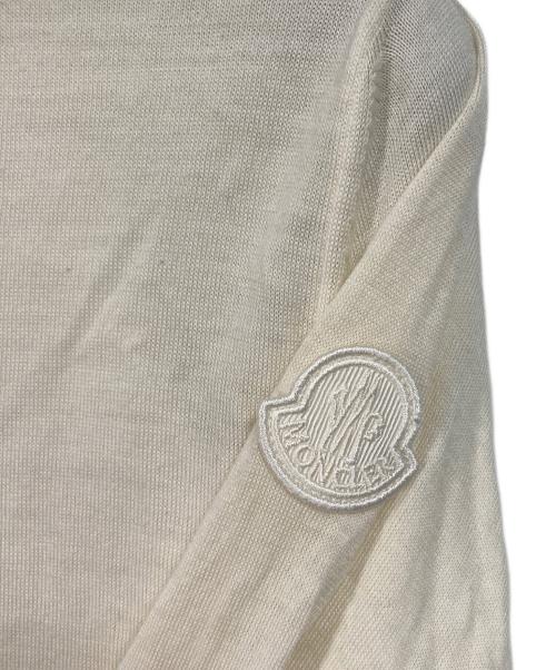 MONCLER（モンクレール）MONCLER (モンクレール) GIROCOLLO TRICOT 異素材ドッキングニット　トルコ製 アイボリー サイズ:Sの古着・服飾アイテム