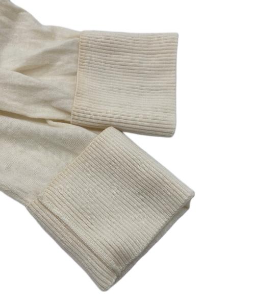 MONCLER（モンクレール）MONCLER (モンクレール) GIROCOLLO TRICOT 異素材ドッキングニット　トルコ製 アイボリー サイズ:Sの古着・服飾アイテム