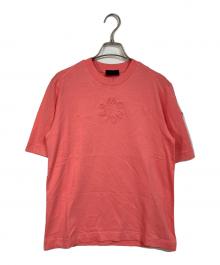 MONCLER（モンクレール）の古着「エンボス加工SS T-SHIRT 半袖カットソー　Tシャツ　Tee  トルコ製」｜ピンク