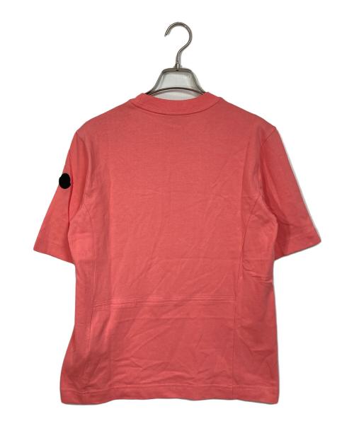 MONCLER（モンクレール）MONCLER (モンクレール) エンボス加工SS T-SHIRT 半袖カットソー　Tシャツ　Tee  トルコ製 ピンク サイズ:Sの古着・服飾アイテム