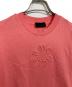 中古・古着 MONCLER (モンクレール) エンボス加工SS T-SHIRT 半袖カットソー　Tシャツ　Tee  トルコ製 ピンク サイズ:S：13000円