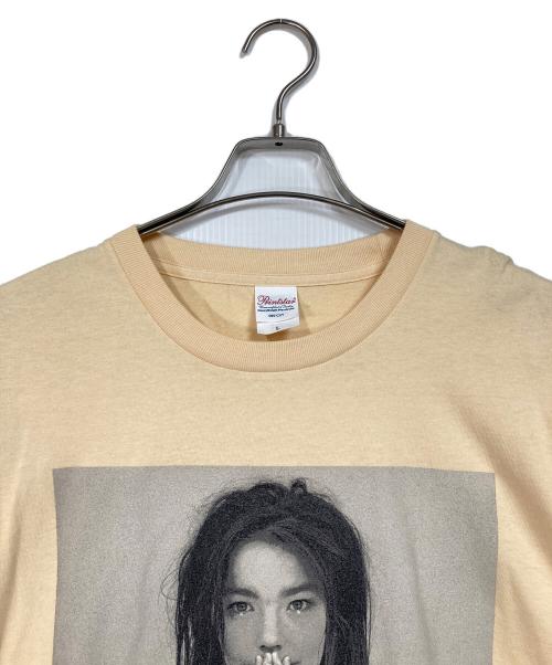 print star（プリントスター）print star (プリントスター) Bjork ”debut” 2023来日公演Tシャツ　半袖カットソー　Tシャツ　Tee オレンジ サイズ:Lの古着・服飾アイテム