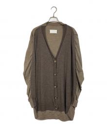 MARTIN MARGIELA（マルタン・マルジェラ）の古着「ドッキングカーディガン　ここのえタグ 04AW」｜ブラウン
