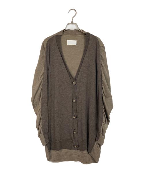 MARTIN MARGIELA（マルタン・マルジェラ）MARTIN MARGIELA (マルタン・マルジェラ) ドッキングカーディガン　ここのえタグ 04AW ブラウン サイズ:Mの古着・服飾アイテム