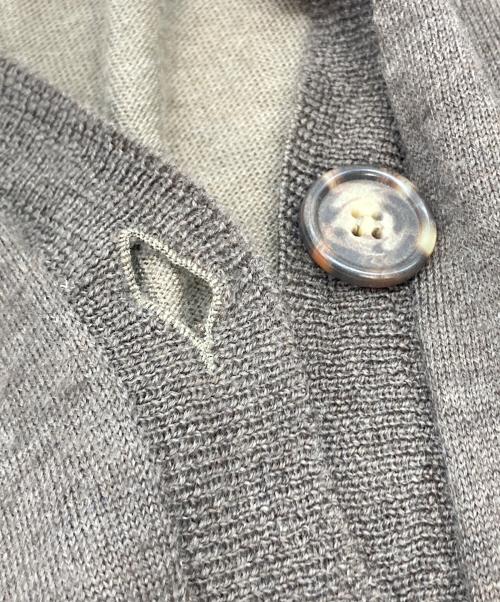 MARTIN MARGIELA（マルタン・マルジェラ）MARTIN MARGIELA (マルタン・マルジェラ) ドッキングカーディガン　ここのえタグ 04AW ブラウン サイズ:Mの古着・服飾アイテム