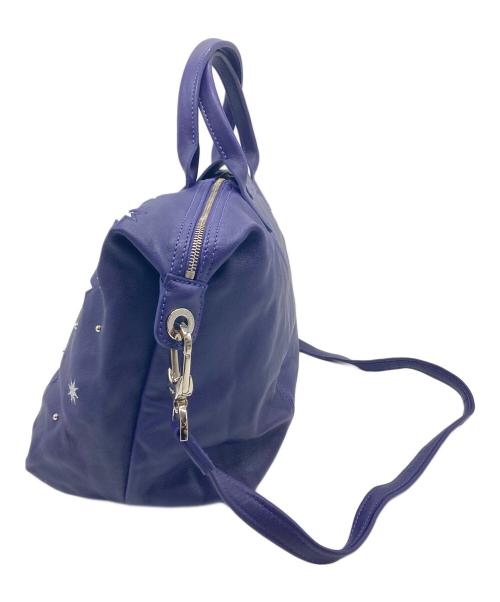 LONGCHAMP（ロンシャン）LONGCHAMP (ロンシャン) ル プリアージュ キュイール エトワール　トートバッグ　ショルダーバッグ　フランス製 パープル サイズ:実寸参照の古着・服飾アイテム