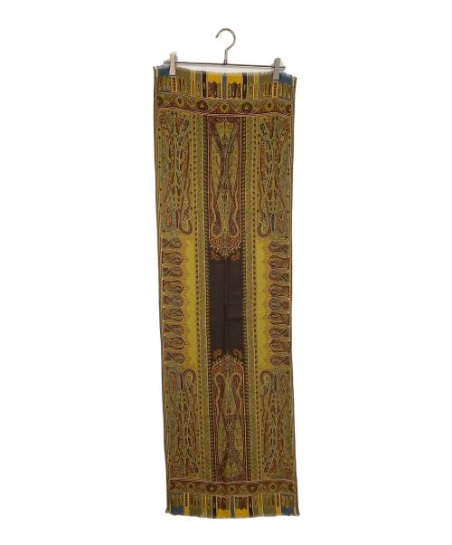 ETRO（エトロ）ETRO (エトロ) ストール　総柄　イタリア製 ブラウン サイズ:実寸参照の古着・服飾アイテム