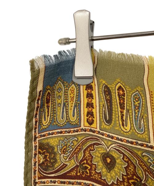 ETRO（エトロ）ETRO (エトロ) ストール　総柄　イタリア製 ブラウン サイズ:実寸参照の古着・服飾アイテム