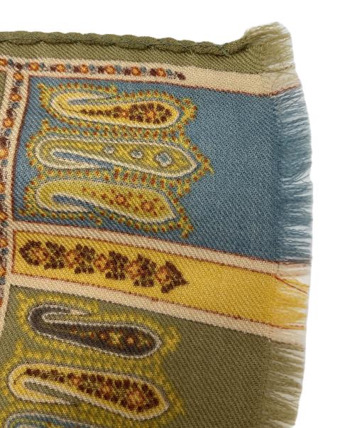 ETRO（エトロ）ETRO (エトロ) ストール　総柄　イタリア製 ブラウン サイズ:実寸参照の古着・服飾アイテム