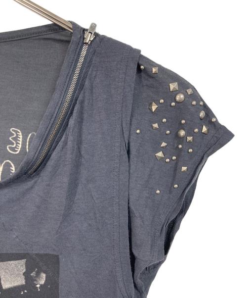Hysteric Glamour（ヒステリックグラマー）Hysteric Glamour (ヒステリックグラマー) THE RUNAWAYS ノースリーブカットソー　日本製 グレー サイズ:FREEの古着・服飾アイテム