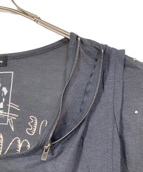 Hysteric Glamour（ヒステリックグラマー）Hysteric Glamour (ヒステリックグラマー) THE RUNAWAYS ノースリーブカットソー　日本製 グレー サイズ:FREEの古着・服飾アイテム