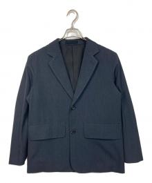 MARGARET HOWELL（マーガレットハウエル）の古着「DRY WOOL COTTON GABARDINE ジャケット　ドライウールコットンギャバジン　日本製」｜ネイビー