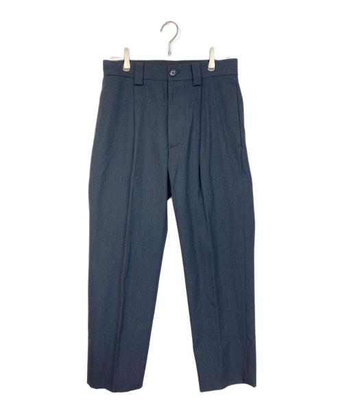 MARGARET HOWELL（マーガレットハウエル）MARGARET HOWELL (マーガレットハウエル) DRY WOOL COTTON GABARDINE トラウザーズ　ドライウールコットンギャバジン　日本製 ネイビー サイズ:Sの古着・服飾アイテム