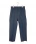 MARGARET HOWELL（マーガレットハウエル）の古着「DRY WOOL COTTON GABARDINE トラウザーズ　ドライウールコットンギャバジン　日本製」｜ネイビー