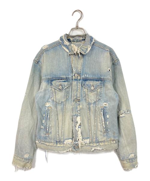 Denim & Supply Ralph Lauren（デニム＆サプライ ラルフローレン）DENIM & SUPPLY RALPH LAUREN (デニム＆サプライ ラルフローレン) デニムジャケット　ダメージデニム　メキシコデニム ブルー サイズ:Sの古着・服飾アイテム