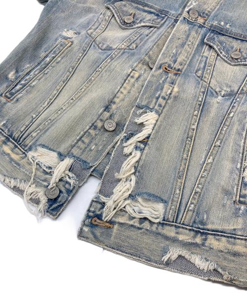 Denim & Supply Ralph Lauren（デニム＆サプライ ラルフローレン）DENIM & SUPPLY RALPH LAUREN (デニム＆サプライ ラルフローレン) デニムジャケット　ダメージデニム　メキシコデニム ブルー サイズ:Sの古着・服飾アイテム
