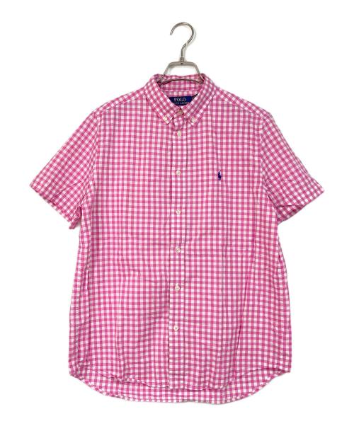 POLO RALPH LAUREN（ポロ・ラルフローレン）POLO RALPH LAUREN (ポロ・ラルフローレン) 半袖チェックシャツ ピンク サイズ:XLの古着・服飾アイテム